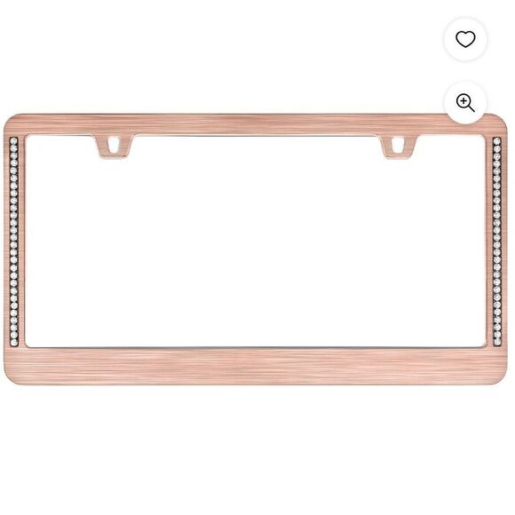 Neo Diamondesque Rose Gold License Plate Frame - Picture 7 of 7